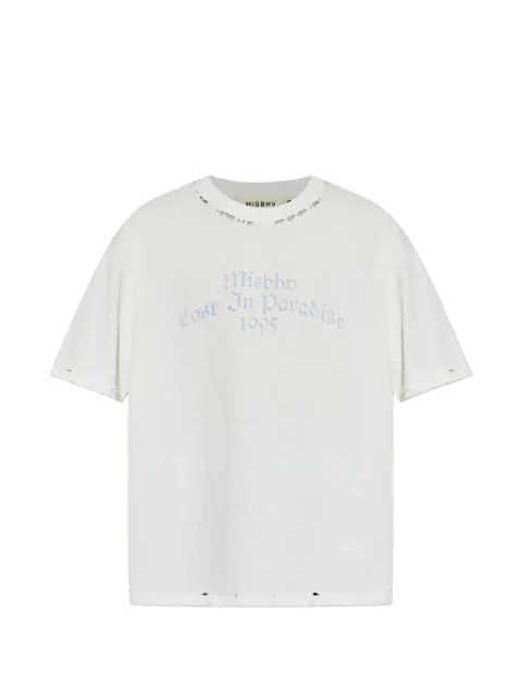 MISBHV text-print T-shirt Neutrals 260U146