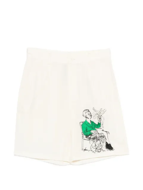 KidSuper graphic print shorts Neutrals SS26SHRT09