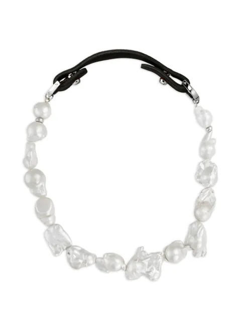 OBSIDIAN x Sonia Argint baroque pearl necklace Silver 8005B