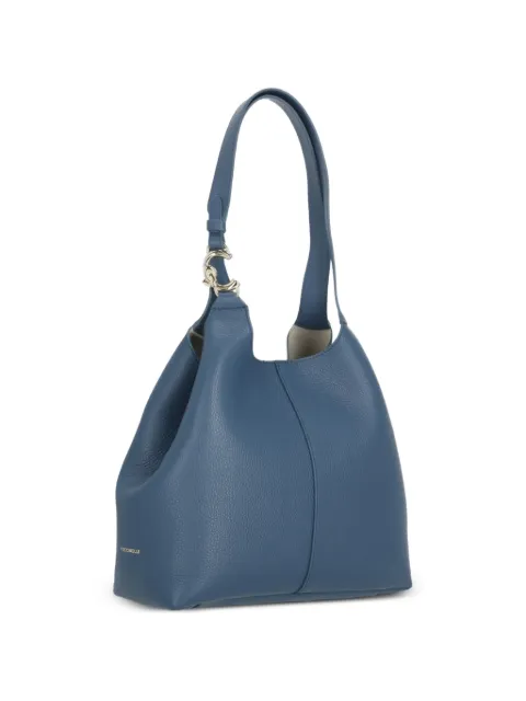 Coccinelle C-Easy pebbled leather shoulder bag Blue E1SHA110201