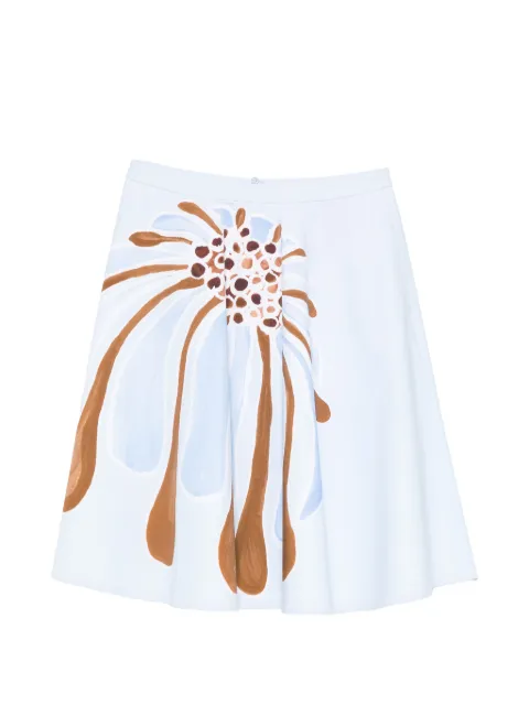 Dorothee Schumacher floral-print flared midi skirt Blue 448115