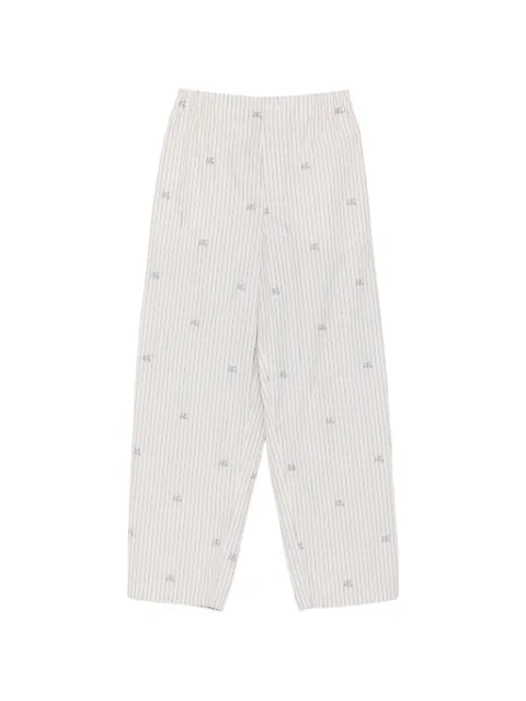 Jacquemus stripe-pattern embroidered trousers White PAW00655AW00750