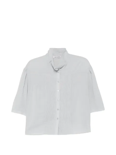 Low Classic pintuck high-neck blouse Blue LW265BL02B1