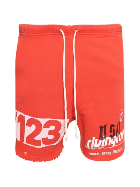 RRR123 frayed shorts Red MUSOSH60