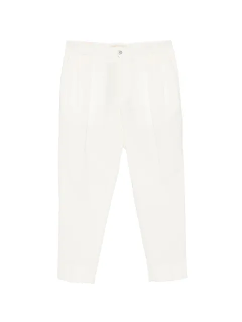 Briglia 1949 pleated elasticated-waist trousers White PORTOBELLOS300082