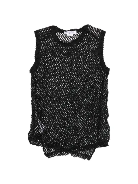 Comme Des Garçons Comme Des Garçons mesh asymmetric top Black RQT015