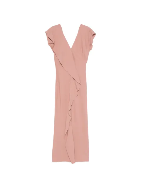 Patrizia Pepe ruffled V-neck maxi dress Pink 2A3036A738B885