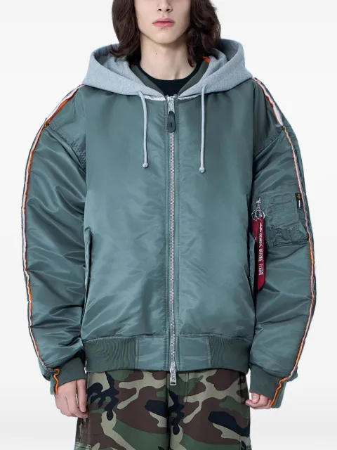 VETEMENTS integrated-hood bomber jacket Green ME76BJ002E