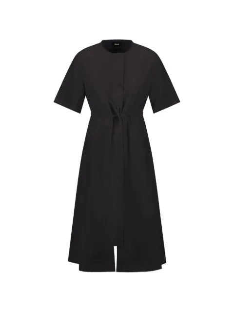 Laminar crinkle drawstring dress Black AB00010DL128279300