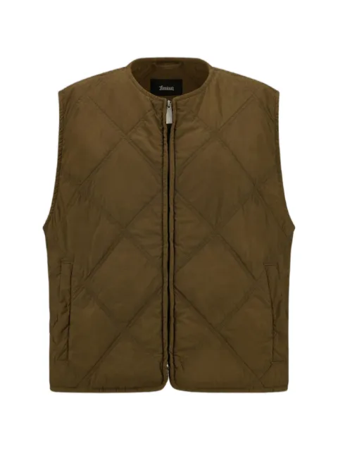 Laminar quilted zip-up gilet Green GI00208UL12852S7305T04