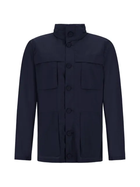 Herno high-neck shirt jacket Blue FI000142U12494Z9201