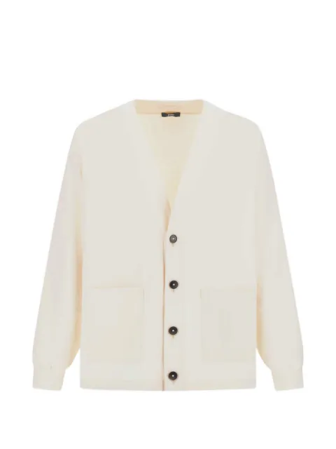 Herno boxy V-neck cotton cardigan Neutrals GA000211U128791200