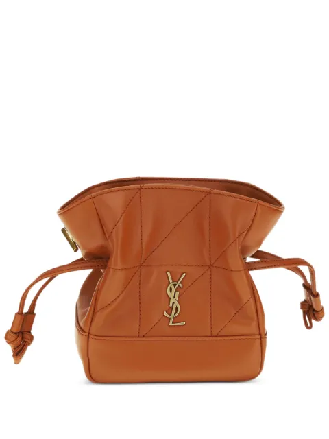 Saint Laurent mini Jamie leather clutch bag Brown 859174AAB32