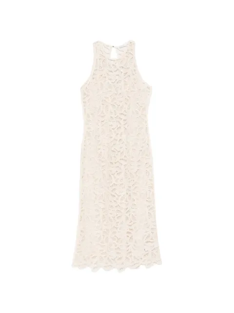 Patrizia Pepe round-neck midi dress Neutrals 2A3074A774