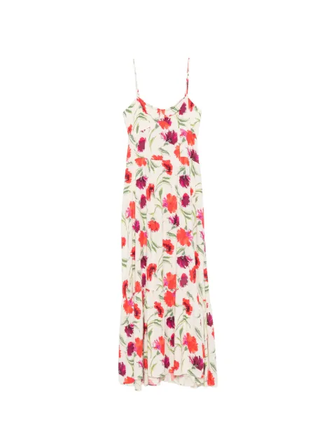 Dvf Vintage floral-print tieredmaxi dress Neutrals DVFDS1S048