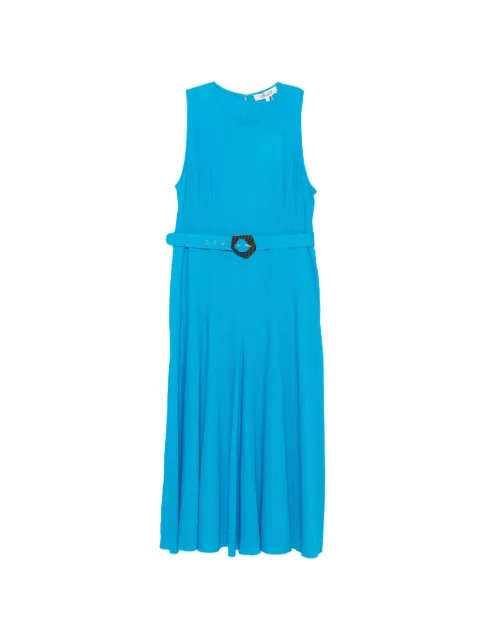 Dvf Vintage Elliot belted sleeveless midi dress Blue DVFDS1S060