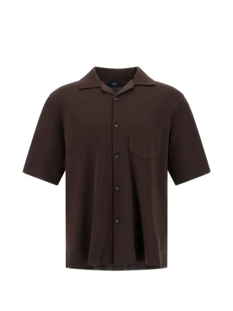 Herno short-sleeve chest-pocket shirt Brown CM000017U52059