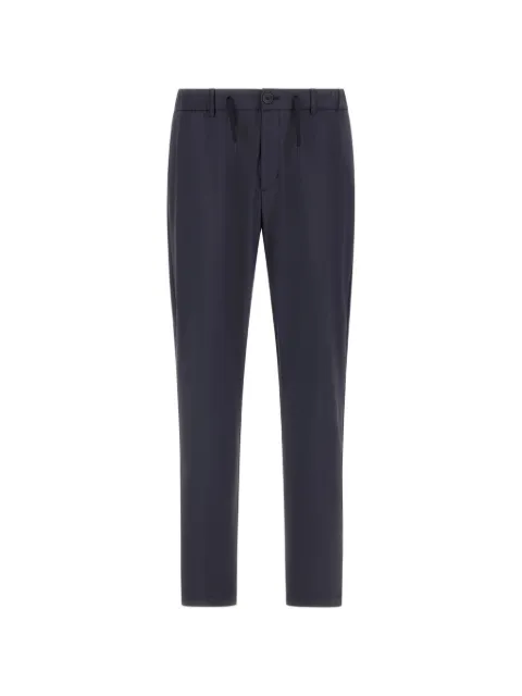 Herno drawstring-fastening wrinkled trousers Blue PT000162U12781S