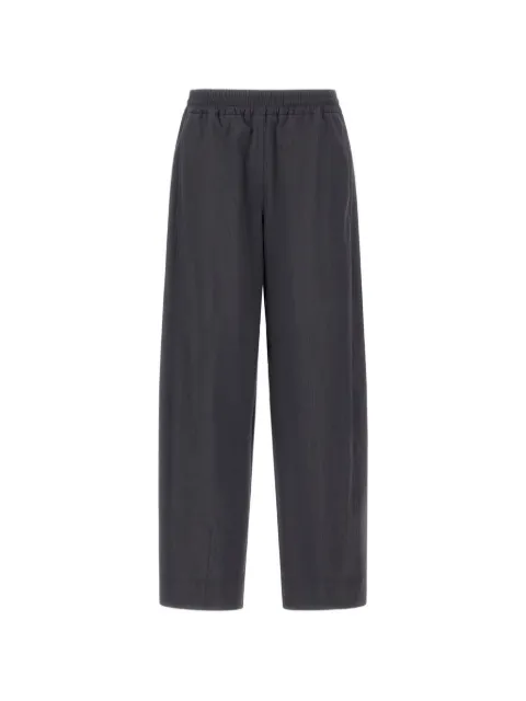 Herno elasticated-waist cropped trousers Grey PT000226D33484
