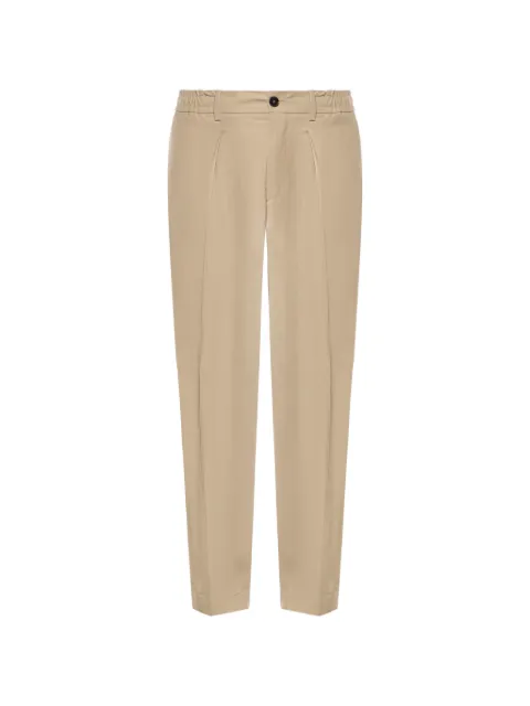 BE ABLE pleated elasticated-waistband trousers Neutrals DOMINIQUE