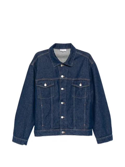 Maison Kitsuné denim trucker jacket Blue QM02101WD4026