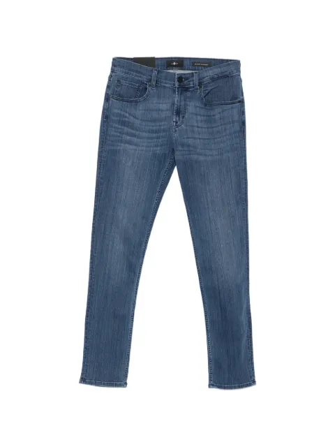 7 For All Mankind Slimmy whiskered slim-fit jeans Blue 7T042A23PMD
