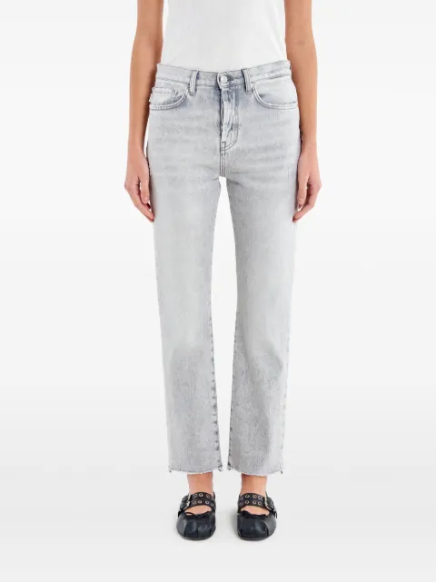VICOLO faded frayed-hem jeans Blue DAB5020