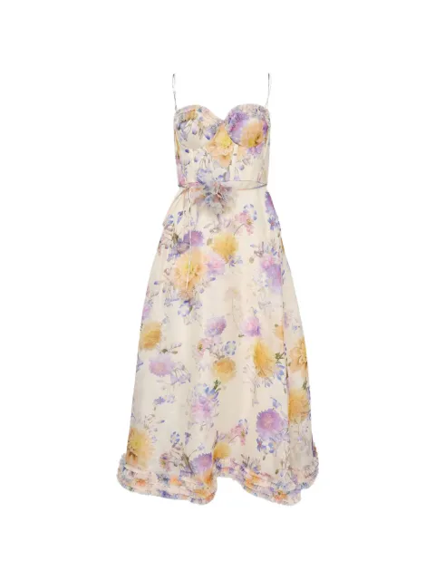 ZIMMERMANN ruffled midi dress Neutrals 7568DS261