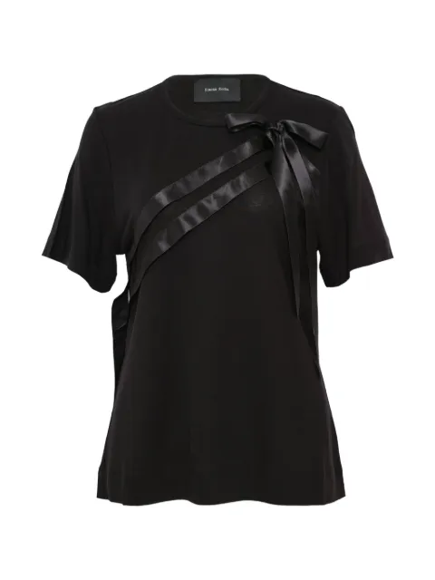 Simone Rocha Bow Sash short-sleeves T-shirt Black 5453057100