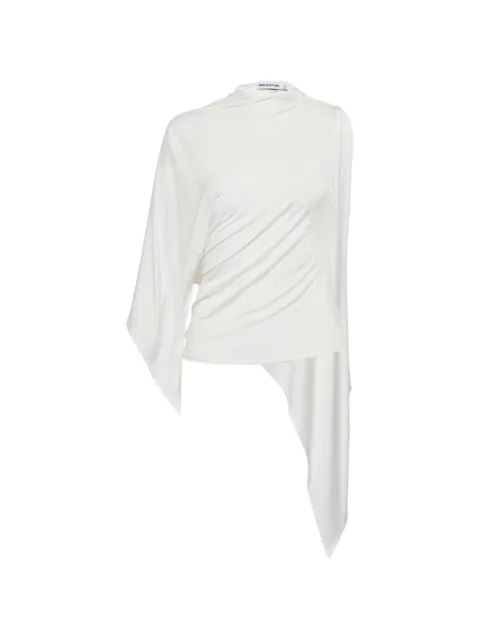 Self-Portrait draped relaxed-fit top White SS26176TW