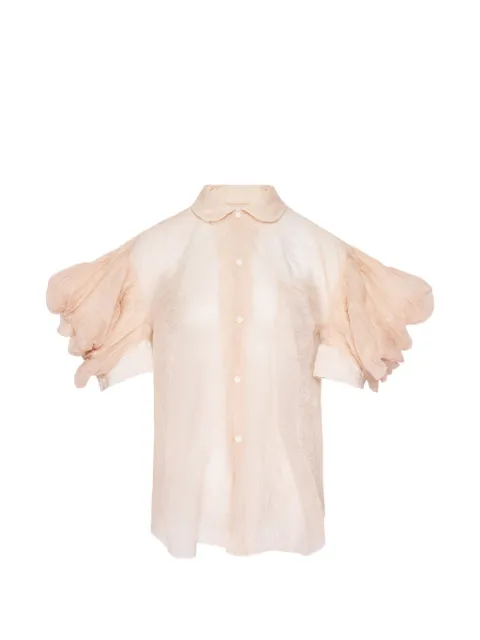 Comme des Garçons TAO ruffled-detail shirt Neutrals TQB010