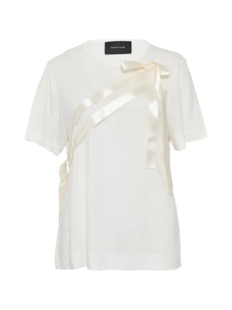Simone Rocha bow sash T-shirt White 5453057100IVORY