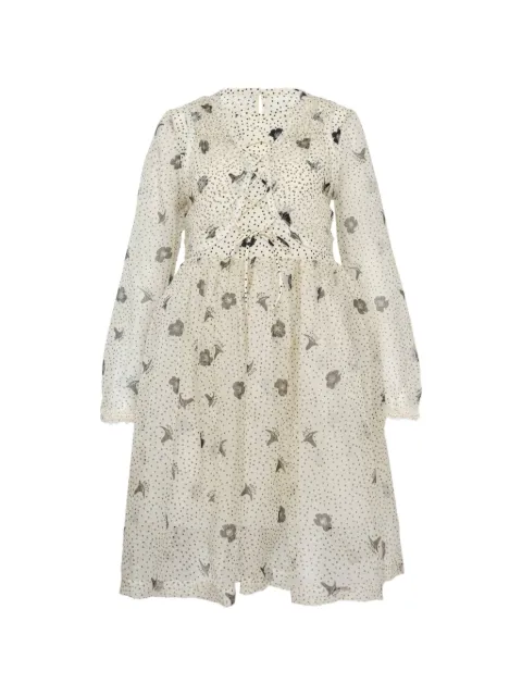 Renli Su print long sleeve dress Neutrals RD2103E1100002