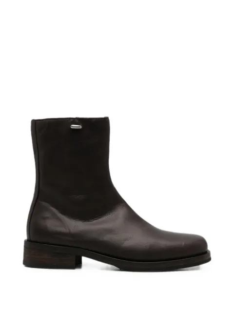 OUR LEGACY Camion waxed leather boots Brown A4267CMB