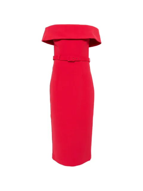 Rebecca Vallance Precious off-shoulder midi dress Red 26021709