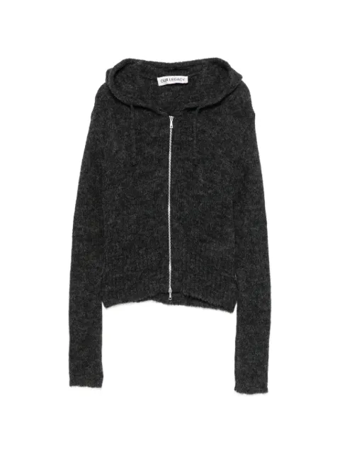 OUR LEGACY Compact Hood zip-up cardigan Neutrals W2263CCM