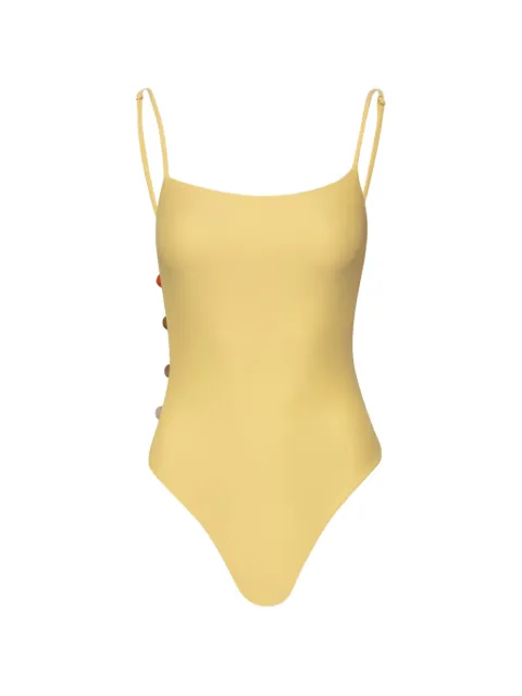 Baobab Wayra square-neck swimsuit Yellow 6250394