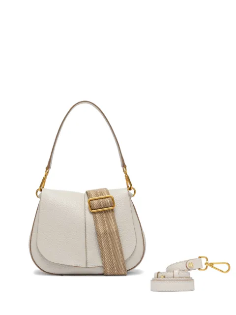 GIANNI CHIARINI Helena leather shoulder bag White BS11086