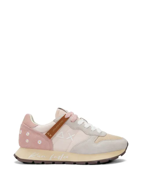 Sun68 Ally floral-embroidered sneakers Neutrals Z3620739