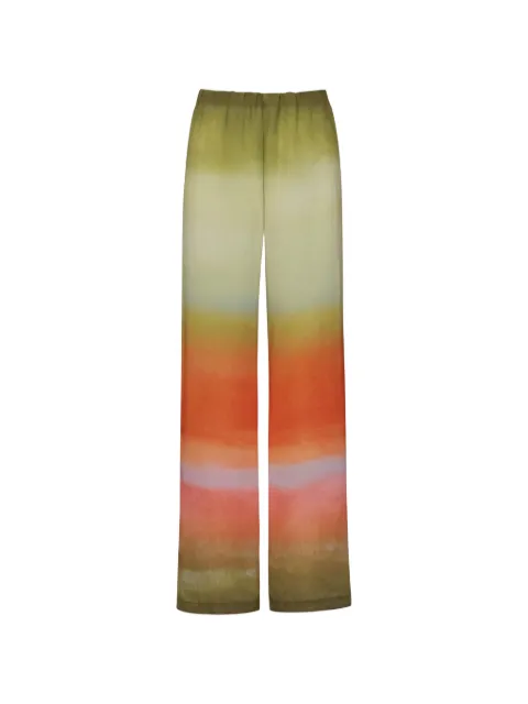 Baobab Lulu elastic-waistband wide-leg trousers Green 6371166