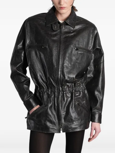Magda Butrym zip-up cinched jacket Black 271526