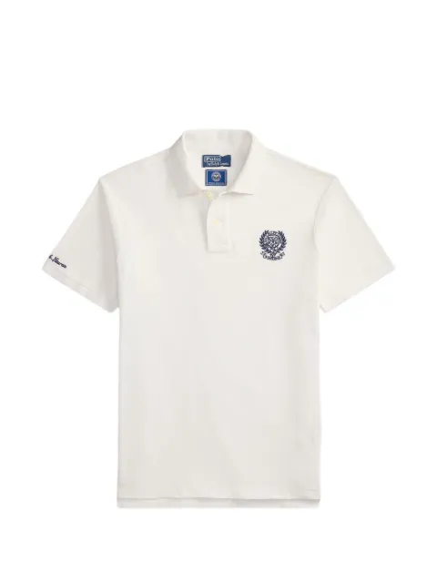 Polo Ralph Lauren Wimbledon crest pointelle polo shirt White 710B16050001