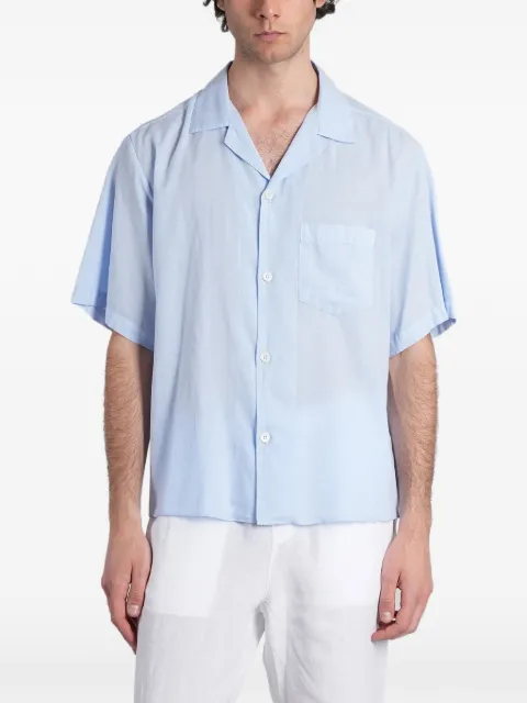 ASPESI Bowling short-sleeve camp-collar shirt Blue CE83D011
