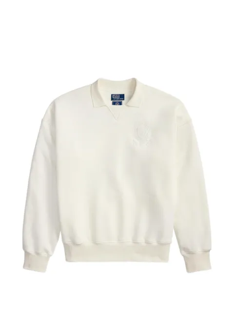 Polo Ralph Lauren tennis crest collared sweatshirt White 710B16060001