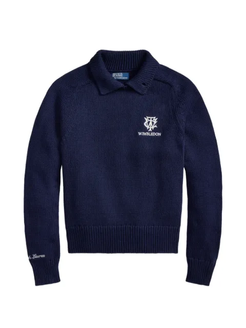 Polo Ralph Lauren embroidered cotton polo sweater Blue 710B16052001