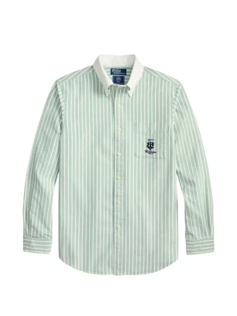 Polo Ralph Lauren striped embroidered oxford shirt Green 710B16055002