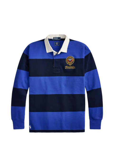Polo Ralph Lauren striped embroidered rugby polo shirt Blue 710B16070001