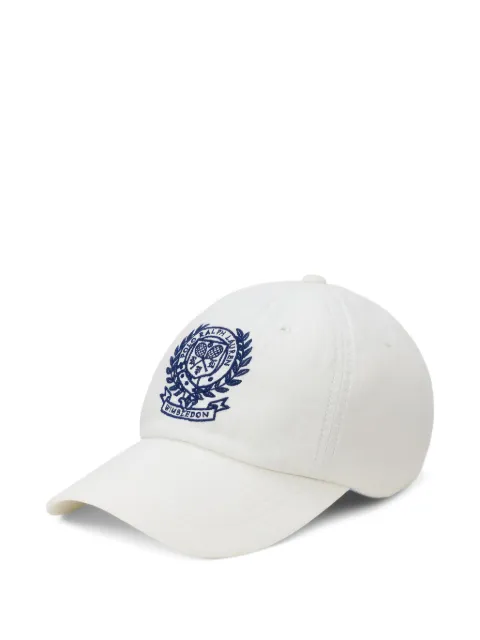 Polo Ralph Lauren crest leather strap linen cap White 710B16051001