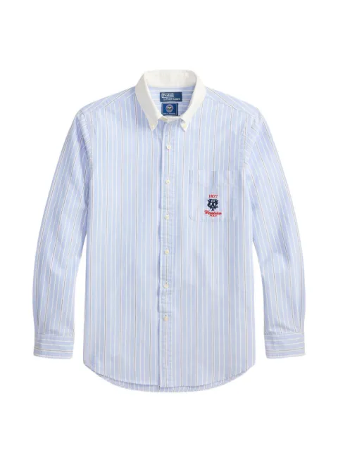 Polo Ralph Lauren x Wimbledon striped embroidered oxford shirt Blue 710B16055001