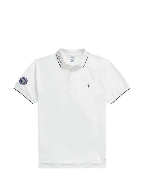 Polo Ralph Lauren x Wimbledon striped tipping raglan sleeve polo shirt White 710B16067001
